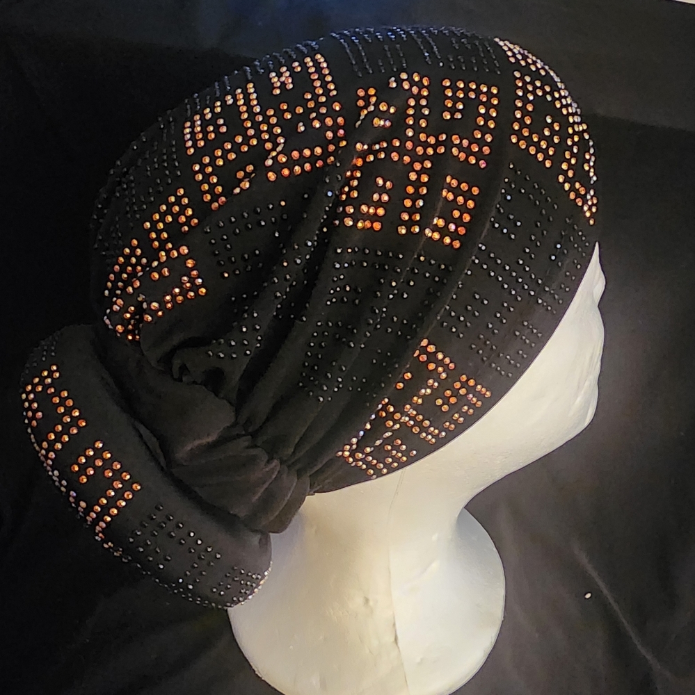 Glittery head wrap Black